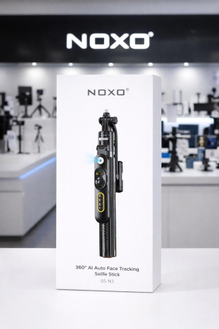 Selfie Stick si Trepiede Telefon - Selfie Stick cu Tripod si AI Face Tracking NOXO SS-N3 Rotatie 360 Bluetooth