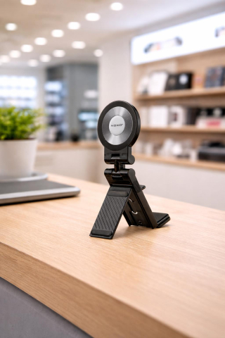 Suport Telefon Magnetic Pliabil NOXO DHN-3 360° Travel Phone Holder cu Clema suport telefon  magnetic  pliabil  360°  travel  holder [1]