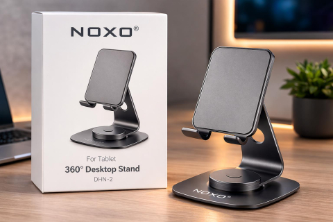 Suport Telefon si Tableta 360° NOXO DHN-2 Stand Desktop Reglabil Aluminiu [2]