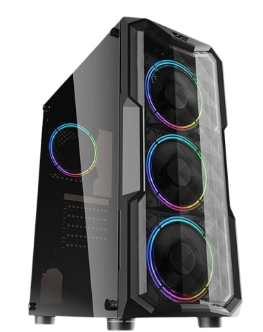 Carcase - Carcasa Gaming Darkflash Aquarius Acrylic Negru | ATX | RGB | Panou Transparent