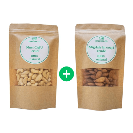 Nuci, Seminte & Fructe uscate - Migdale crude + Nuci Caju crude