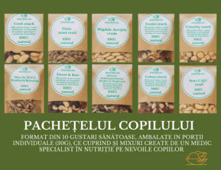 Copii - Pachetelul copilului, mix nutritional pentru 10 gustari sanatoase