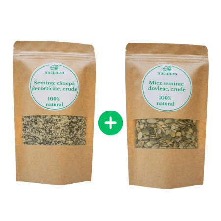 Nuci, Seminte & Fructe uscate - Seminte de dovleac + Seminte canepa decorticate