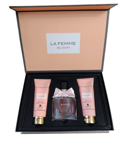 Seturi cadou - Set cadou pentru femei La Femme Bloom Riiffs, EDP 100 ml + gel de dus 100 ml + body lotion 100 ml