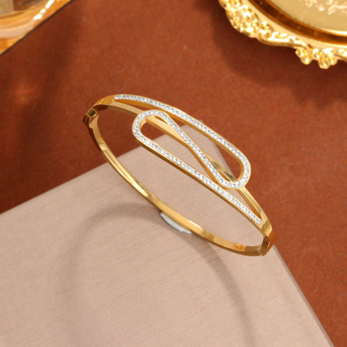 Bratara, placata cu aur 18k rose, pentru dama, din otel inoxidabil.One size [1]