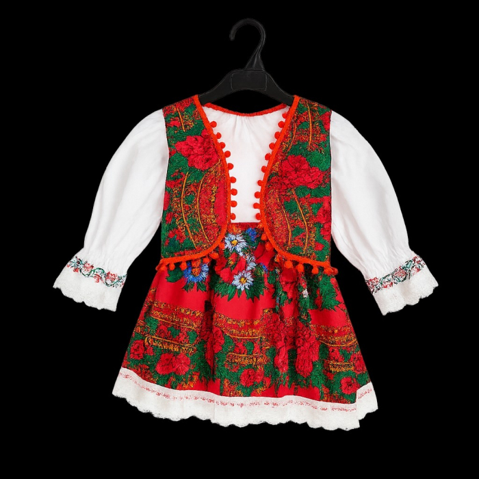 Costum popular pentru fete, 3 piese.Varsta 5-6 ani [2]