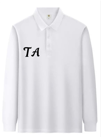 Bluza alba polo, 100% bumbac cu logo TA BRODAT [1]