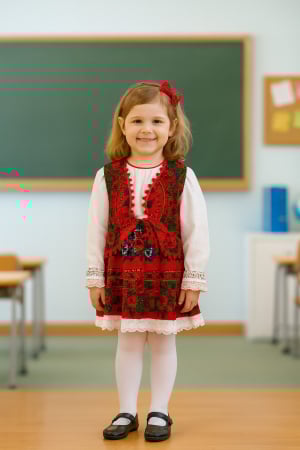 HAINE COPII - Costum popular pentru fete, 3 piese.Varsta 5-6 ani