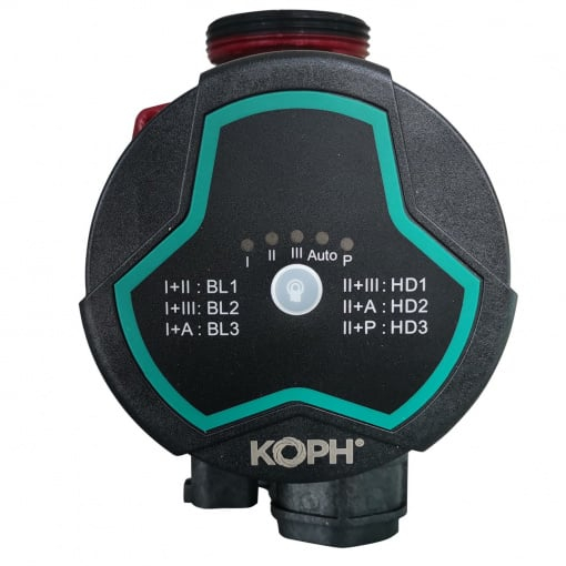 Pompă de circulație KOPH GPA III 25-4 180, debit 2,5 m³/h și H max. 4 m [6]