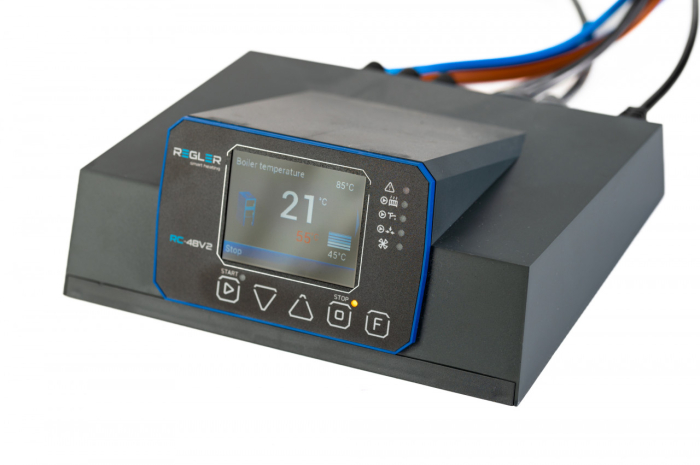 ReGLER RC 48v2 – automatizare centrală cu 2 circuite, pompă ACM, vană și ventilator [4]