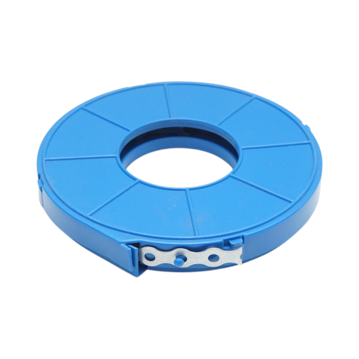 DISMC06 – bandă metalică perforată 12x0.7mm, rolă 10m, găuri Ø5mm. [3]