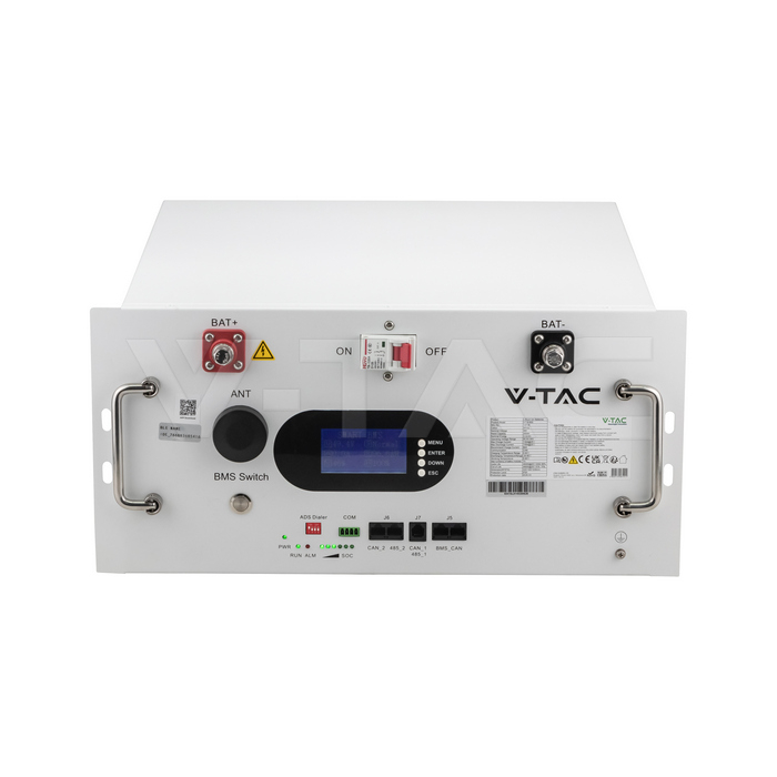 Baterie V-TAC LiFePO4 Rack 9.6kWh 48V Wi-Fi alba 12718 [2]