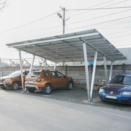 Carport aluminiu 2 mașini Breckner BK77985 – prindere PV 15 panouri, 10° [6]
