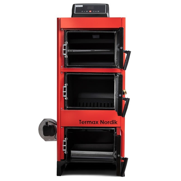 Cazan pe lemn și cărbune Termax Nordik 46 kW cu ventilator și automatizare [4]