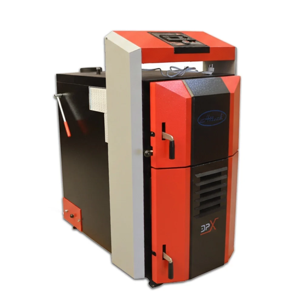 Cazan pe lemne cu gazeificare ATTACK DPX, 35 kW, volum manta apa 110 litri, grosime camera ardere 6 mm, randament 91%, lungime maxima bustean 65 cm, cos evacuare Ø150 mm [5]