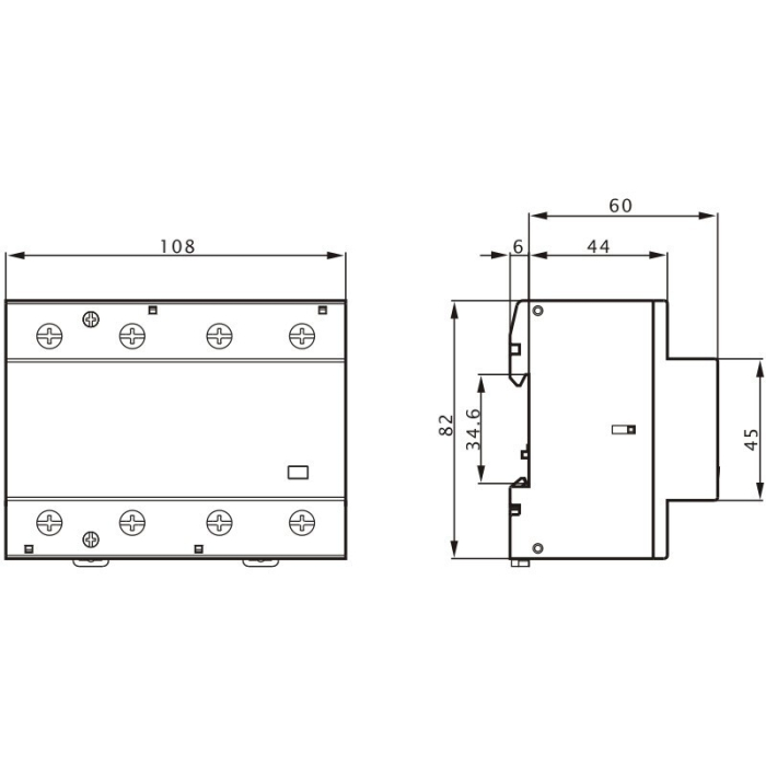 Contactor modular de instalatii, 4 module, 80A, 230-400V - Tracon EVOHK4-80 [2]
