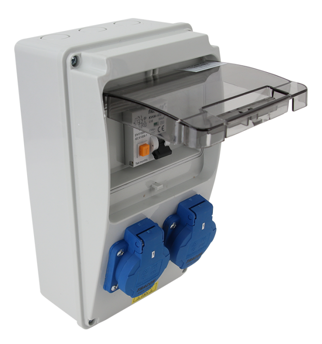 Cutie de distributie cu protectie RCBO, 2×SCHUKO - Tracon TDB02-6MV [2]