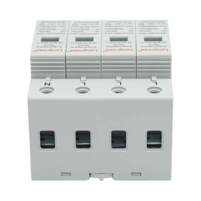 Descarcator de supratensiune cu semnalizare 4P, trifazat, 385VAC, 20-40kA SPD - Longroad BK77751 [2]