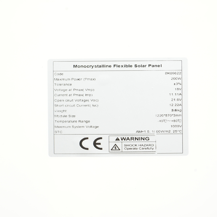 Panou solar flexibil monocristalin 200W DISLE63 1220x870x3mm [4]