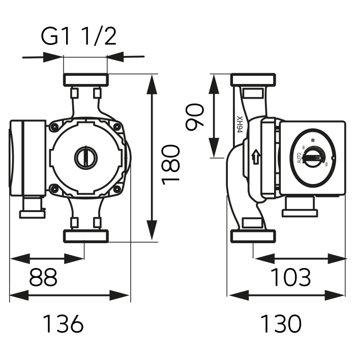 Pompa circulatie FERRO clasa A GPA II 25-8-180 [3]