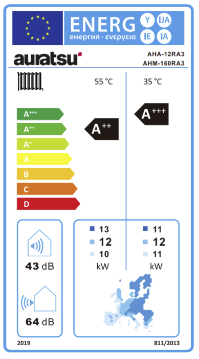 Pompa de căldură Auratsu Split 12 kW AHA-12RA3 / AHM-160RA3 – R32 Inverter [4]