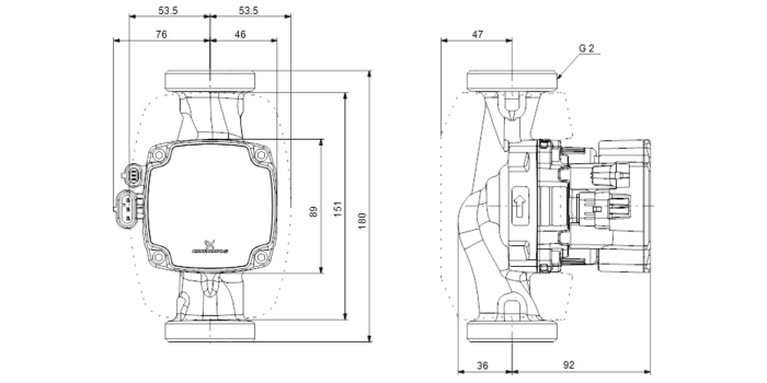 Pompa de recirculare apa calda GRUNDFOS ALPHA2 32-80 180, 93074206 [4]