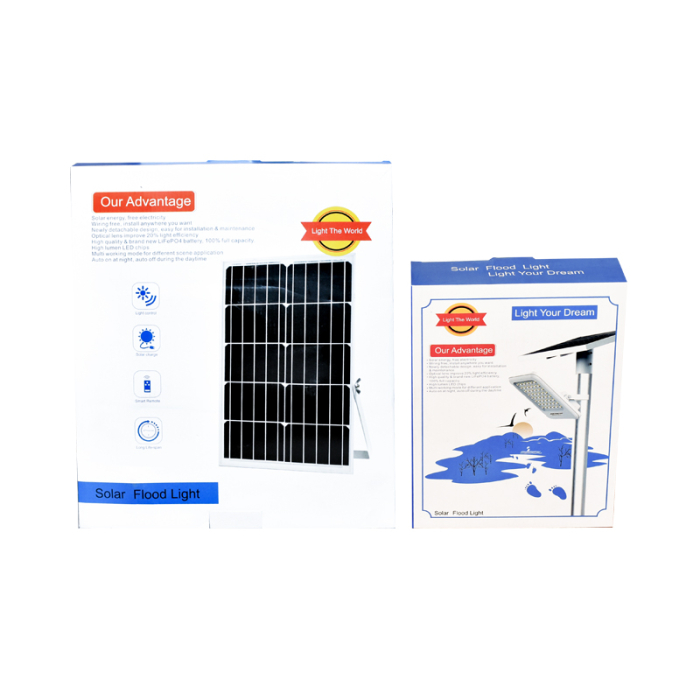 Proiector LED solar 100W cu panou 12W si telecomanda BK87438 [4]