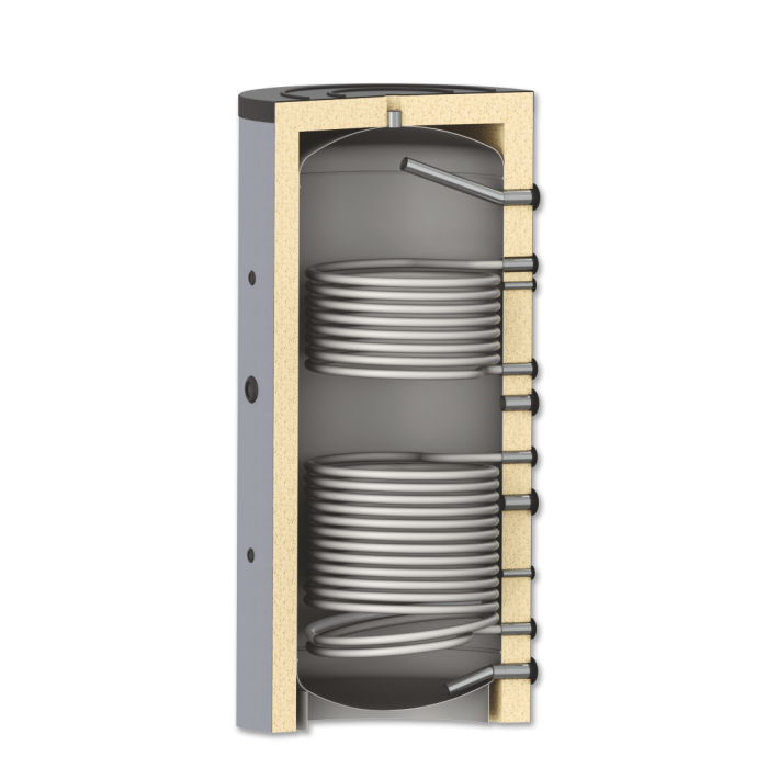 Puffer acumulare agent termic, cu doua serpentine, DOX BT2 2000L, montare verticala [3]