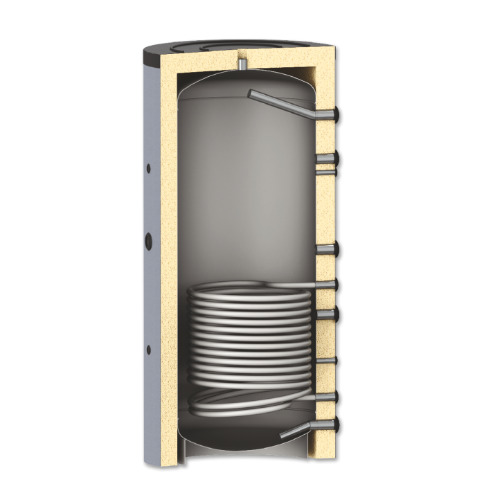 Puffer acumulare agent termic, cu o serpentina, DOX BT1 2000L, montare verticala [3]