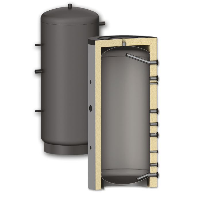 Puffer acumulare agent termic, fara serpentina, DOX BT 2000L, montare verticala [2]