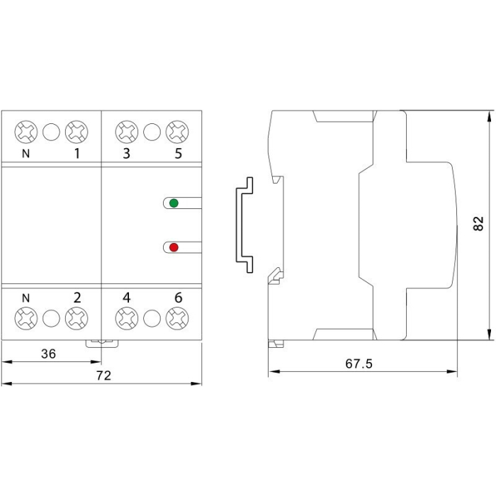 Releu automat de recuplare la cresterea/scaderea tensiunii, 4P, 400V AC - Tracon EVOUO4 [2]