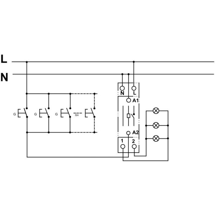 Releu de impuls 230VAC, 16A, 1 modul, 1 contact NO - Tracon IMP-230 [3]