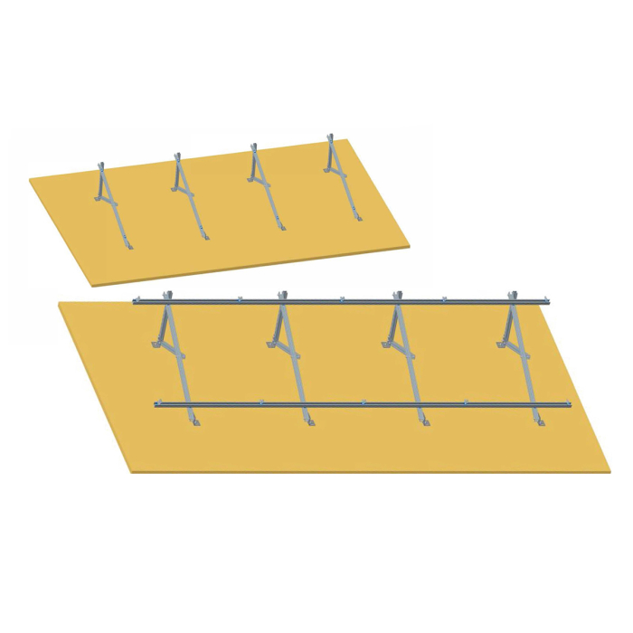 Structură Breckner montaj pe beton 4 panouri, unghi fix 30°/20° (BK77908, BK77909) [5]