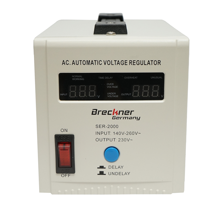 Stabilizator automat tensiune 2000VA monofazic cu releu BK79720 2 Schuko LCD [4]