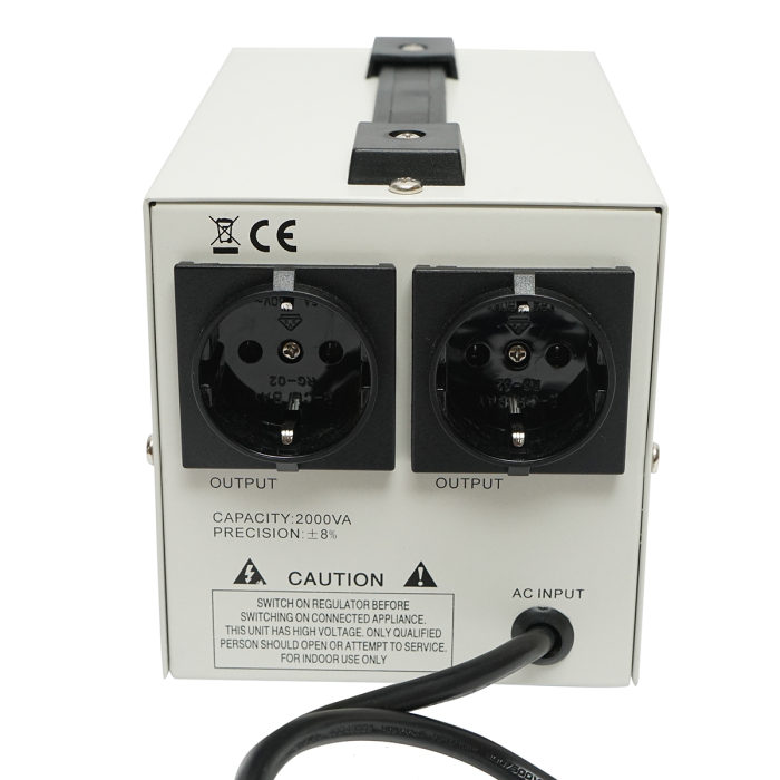 Stabilizator automat tensiune 2000VA monofazic cu releu BK79720 2 Schuko LCD [5]