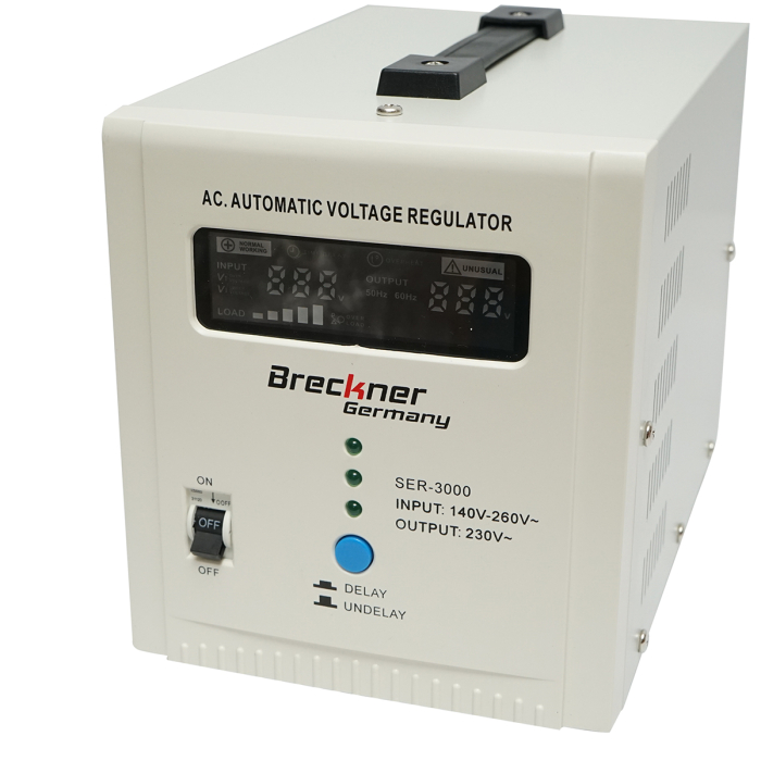 Stabilizator automat tensiune 2000VA monofazic cu releu BK79720 2 Schuko LCD [4]