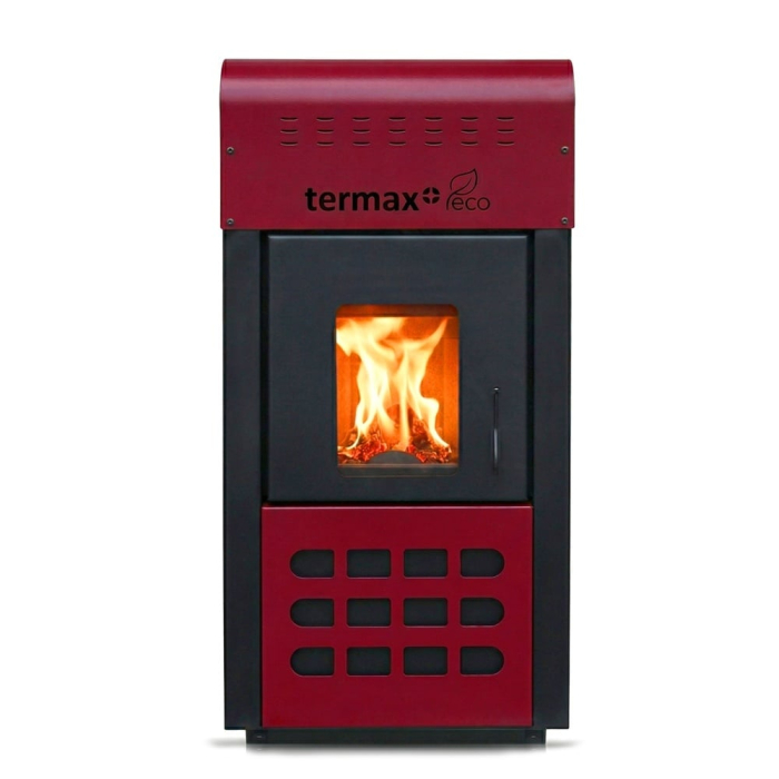 Termosemineu pe peleți Termax Kamin ECO 25 kW, 45 kg, 42 L, Bordo [2]