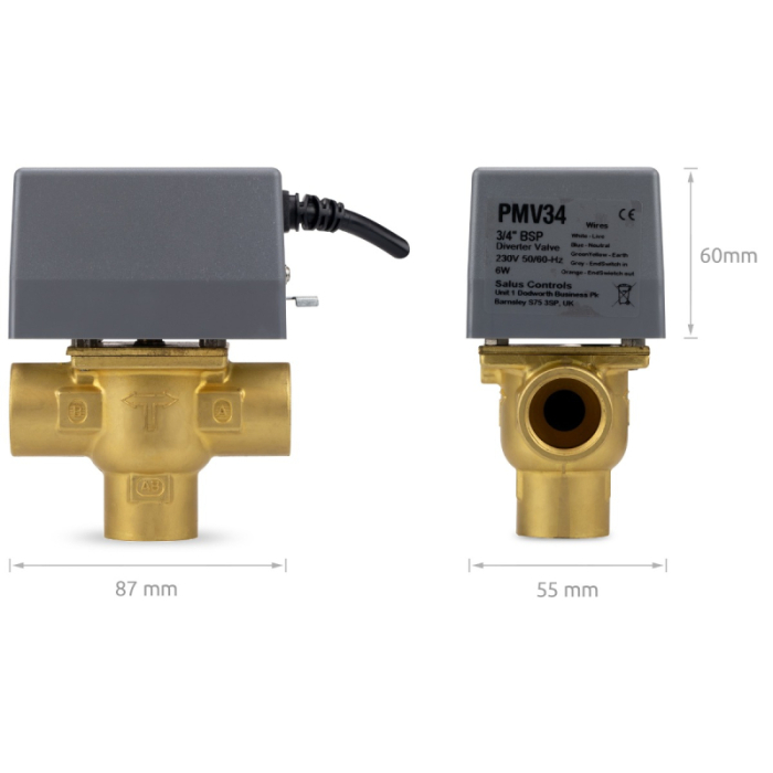 Salus PMV34 – vană deviatoare 3 căi, 3/4”, pentru instalații termice și HVAC [2]