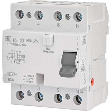 Aparataje - Protectie diferentiala RCCB ETI EFI-P4 Tip A 63A 30mA 2061513