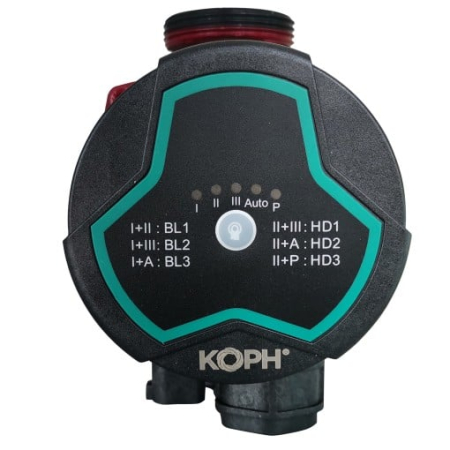 Pompă de circulație KOPH GPA III 25-4 180, debit 2,5 m³/h și H max. 4 m [2]
