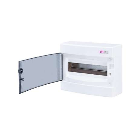 Tablouri electrice aparente - Cutie distribuție aparentă ETI ECT12PT 12 module, IP40, ușă transparentă, tablou modular interior