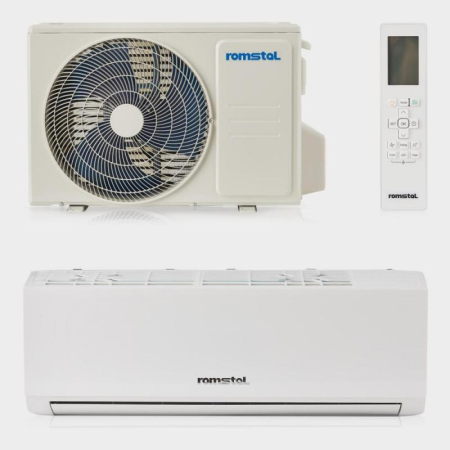 Romstal - Aer conditionat, Romstal EcoVent 500, Monosplit, Inverter, 12000 BTU, R32, Clasa A++/A+, Wi-Fi, Alb