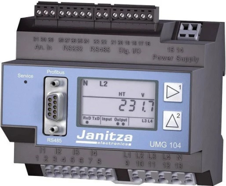 Masurare si monitorizare fotovoltaica - Analizor de retea / Power Analyzer Janitza UMG 104 (PQM, armonici) - Janitza UMG-104