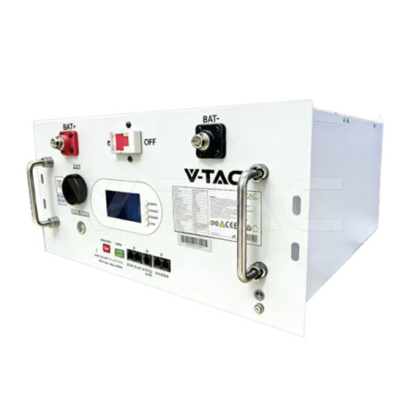 Baterii Low-Voltage - Baterie V-TAC LiFePO4 Rack 9.6kWh 48V Wi-Fi alba 12718