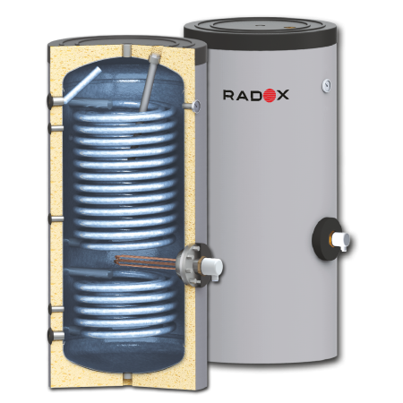 Boiler DOX WT2 SX 300 L cu doua serpentine, pentru pompe de caldura [1]