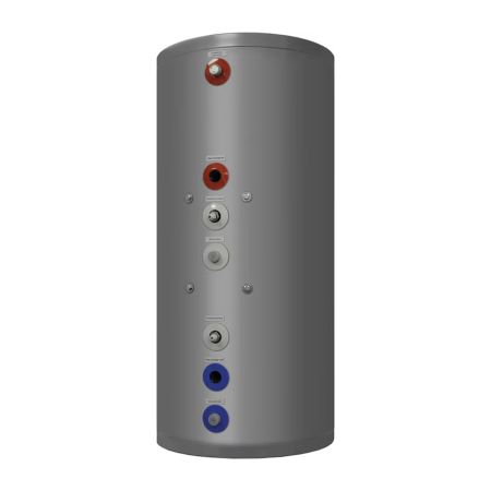 Boiler indirect Ferroli Ecounit HP 200-2C 163 litri cu doua serpentine pentru pompe de caldura, rezistenta electrica 2 kW [1]