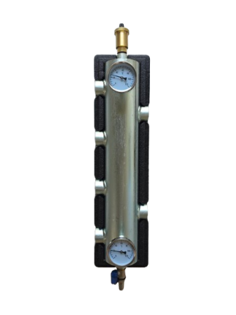 MGD - Butelie de egalizare / distribuitor otel cu 2 circuite, MGD, filet 1 ", izolata, echipata