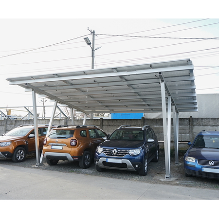 Carport aluminiu 2 mașini Breckner BK77985 – prindere PV 15 panouri, 10° [4]