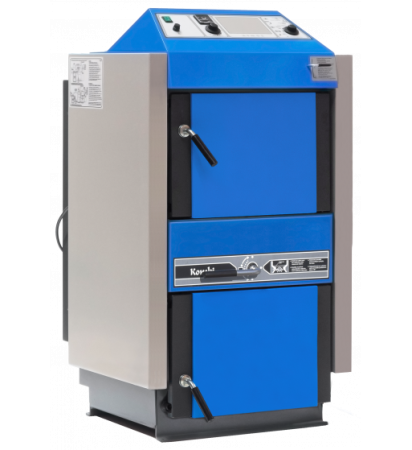Cazane combustibil solid cu gazeificare - Cazan pe carbune + lemn cu gazeificare, 20 kW ATMOS C18S, dotat cu exhaustor de fum si serpentina de racire