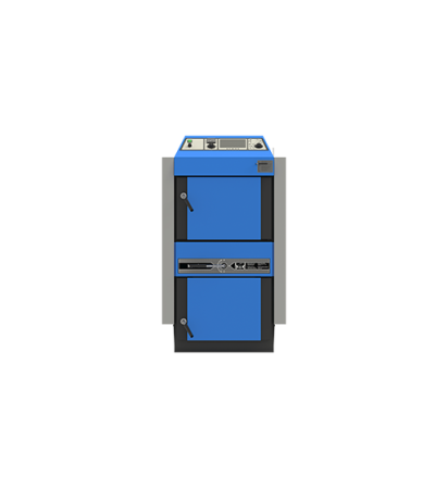 Cazan pe carbune + lemn cu gazeificare, 20 kW ATMOS C18S, dotat cu exhaustor de fum si serpentina de racire [1]